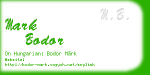 mark bodor business card